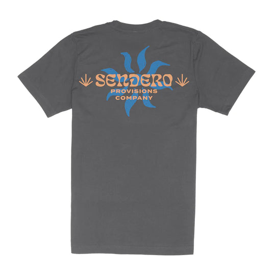 Sendero Unisex Sol Vida Short Sleeve Tee Shirt - Charcoal