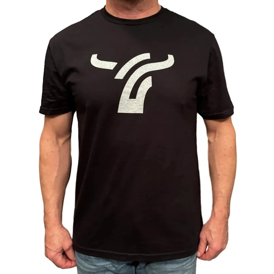 B8 Ranch Apparel Unisex Large Logo Fitted Tee Shirt - Black