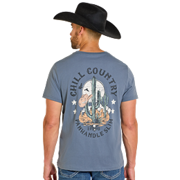 Panhandle Men's Slim Short Sleeve Graphic Tee-Shirt - Indigo