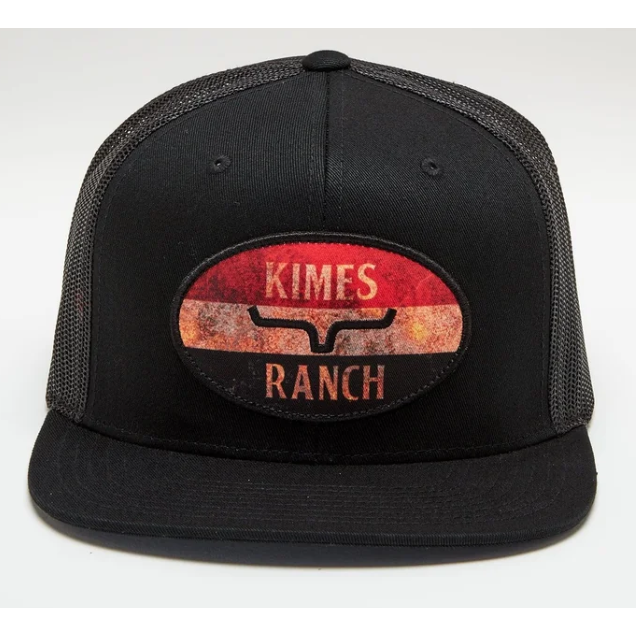Kimes American Standard Flat Brim Trucker Hat - Black