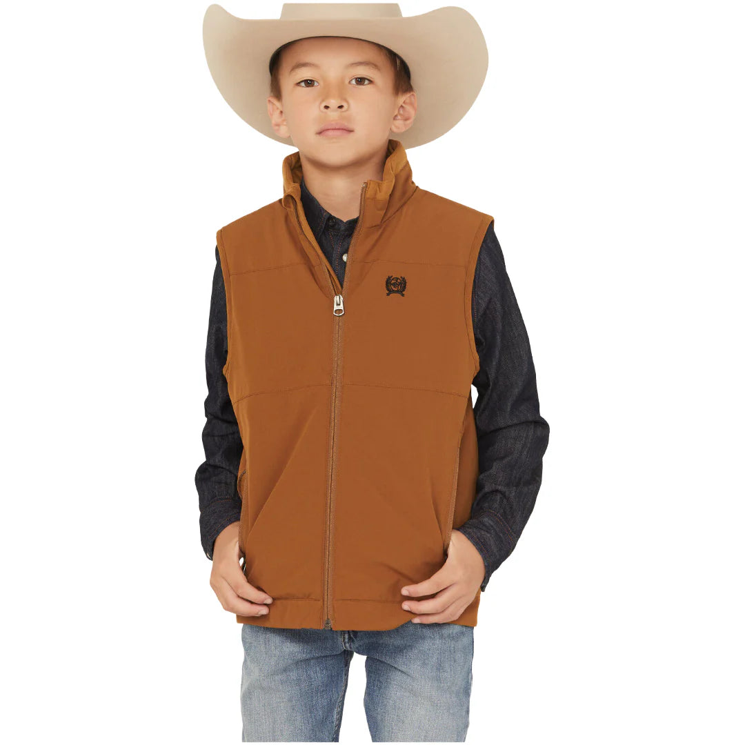 Cinch Boys Canvas Vest - Brown