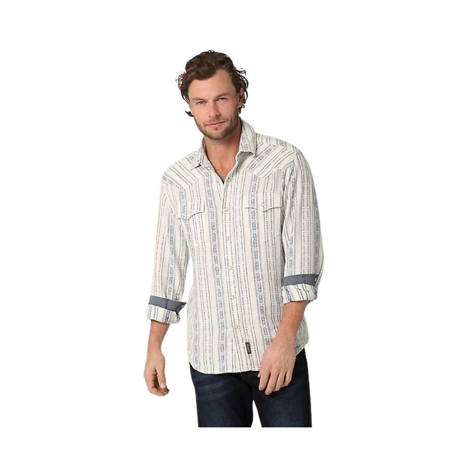 Wrangler Men's Long Sleeve Retro Premium Snap