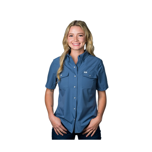 Ferrell Women's Short Sleeve Snap Shirt-Multiple Colors