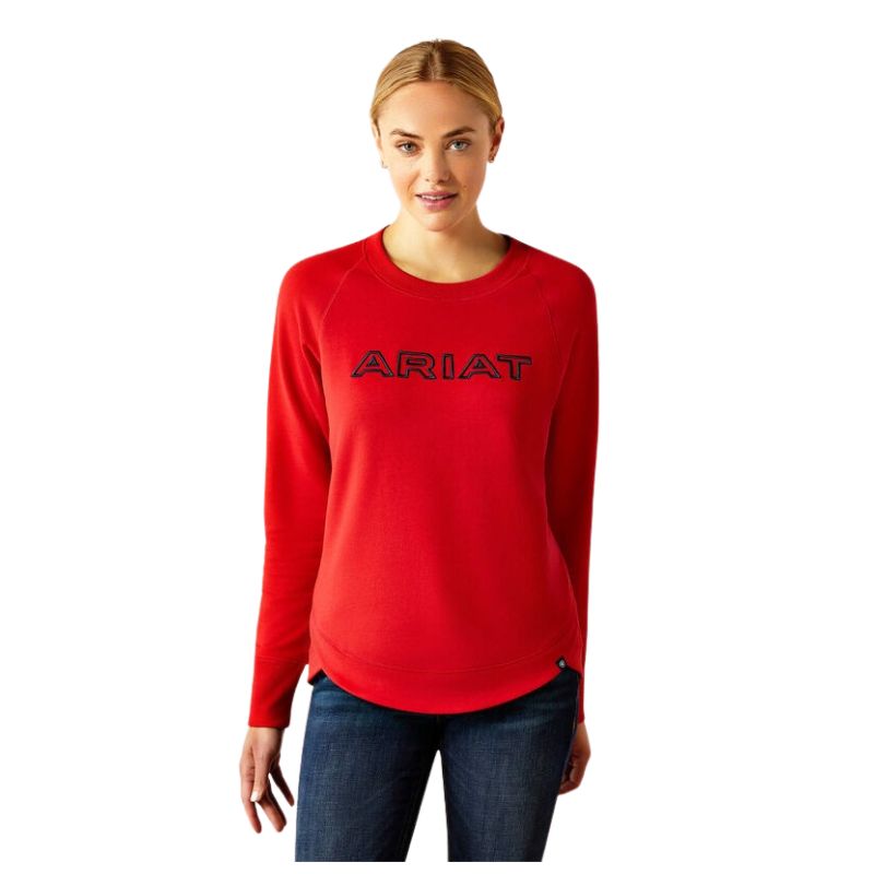 Ariat Women's Long Sleeve Benicia Team Sweatshirt- Red