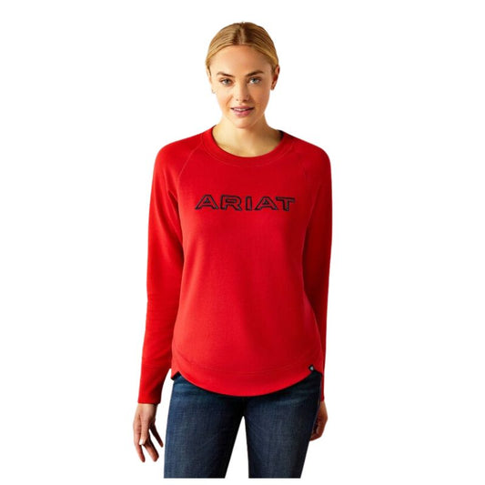 Ariat Women's Long Sleeve Benicia Team Sweatshirt- Red