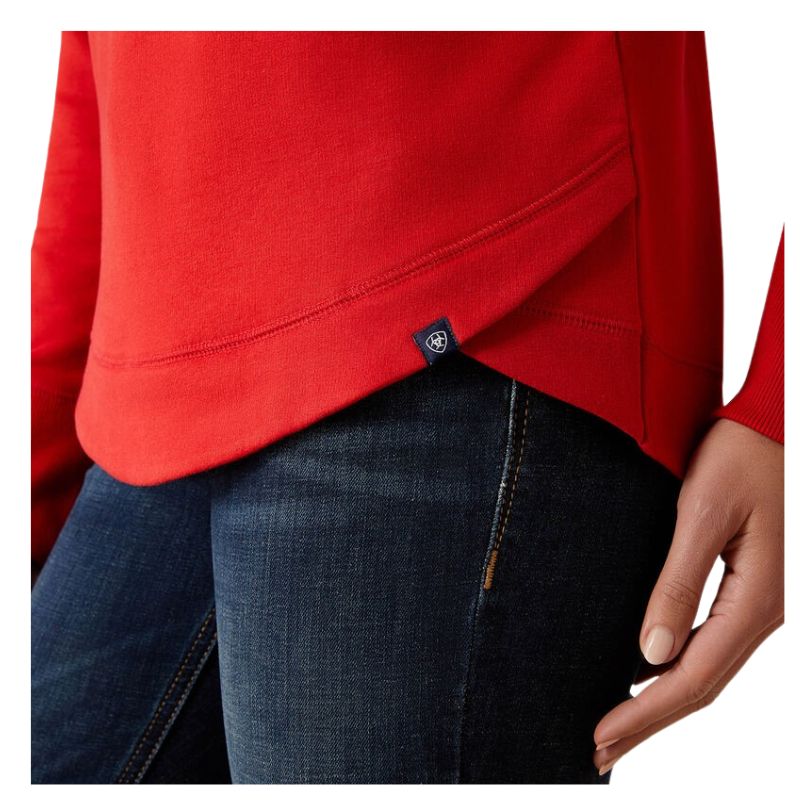 Ariat Women's Long Sleeve Benicia Team Sweatshirt- Red