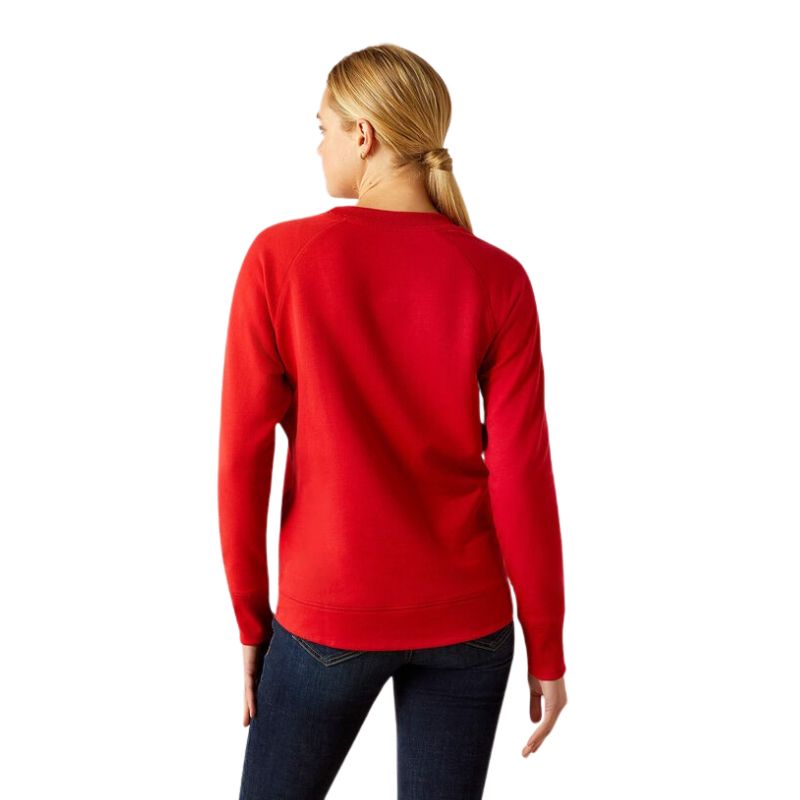 Ariat Women's Long Sleeve Benicia Team Sweatshirt- Red