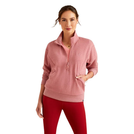 Ariat Women's Friday 1/2 Zip Sweatshirt - Dusty Rose