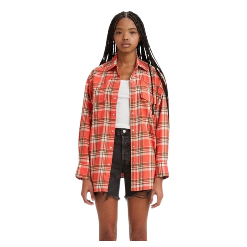 Levi Women's Dylan Oversized Western Plaid - Kelsey Plaid