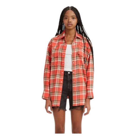 Levi Women's Dylan Oversized Western Plaid - Kelsey Plaid