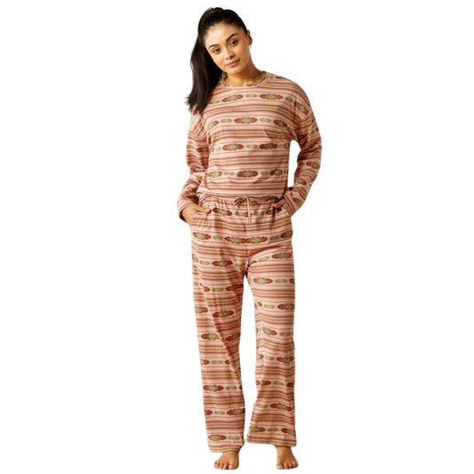 Ariat Women's  Long Sleeve Dreams Pajama Set- Milagro Stripe Print