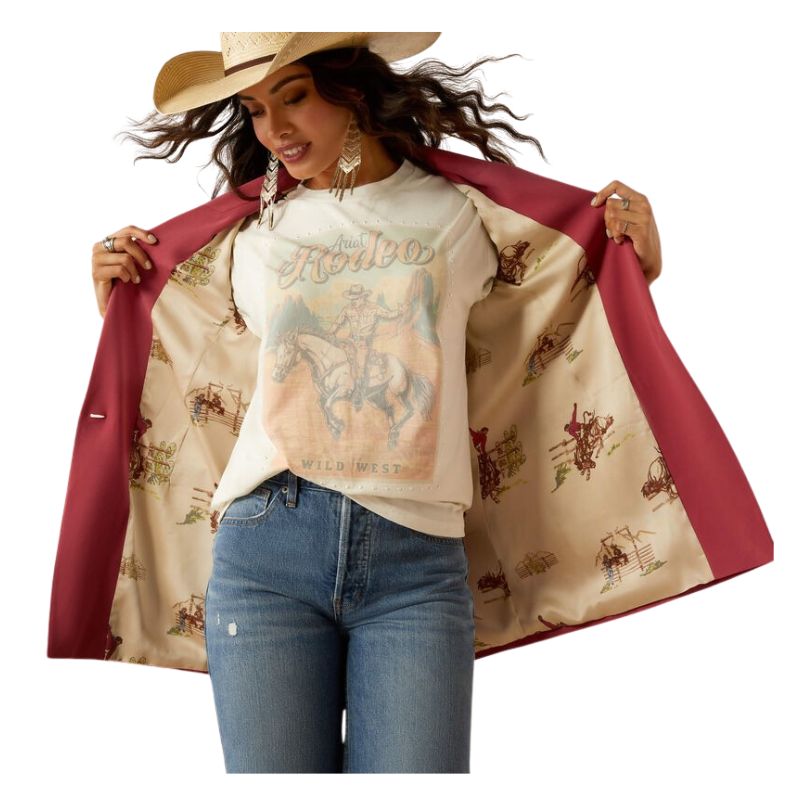 Ariat Women's Ella Blazer- Dry Rose