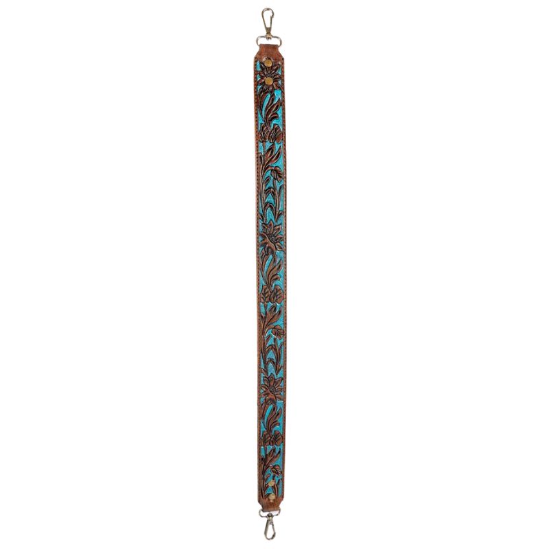 American Darling Crossbody Purse Strap - Brown w/Turquoise