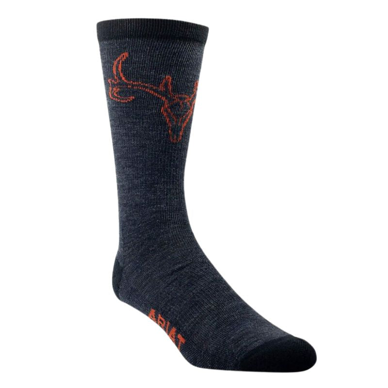 Ariat European Mount Mid Calf Everyday Performance Wool Socks