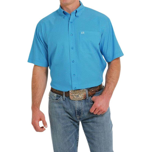 Cinch Men's SS Print Arenaflex Blue - Irvine Tack & Western Wear