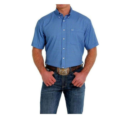 Cinch Men's SS Print Arenaflex Shirt Royal