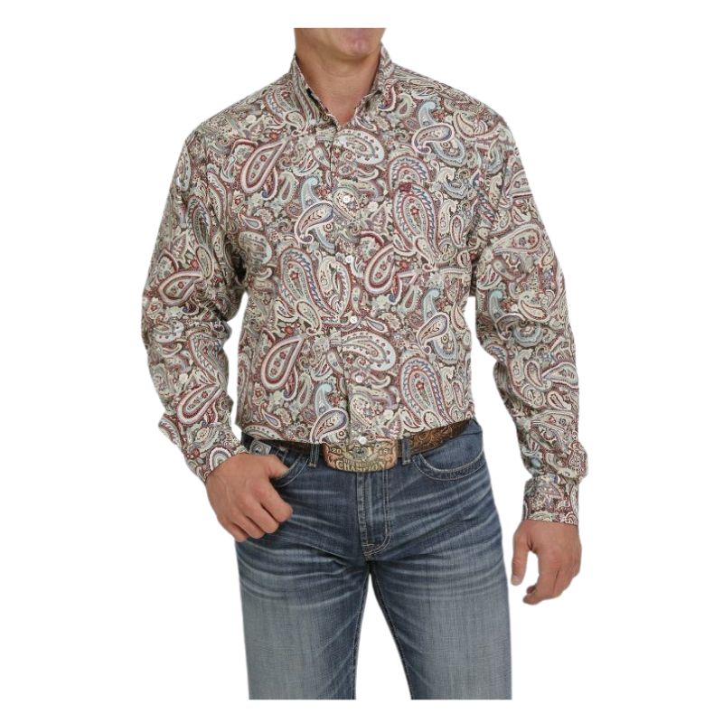 Cinch Men's LS Print Shirt - Paisley