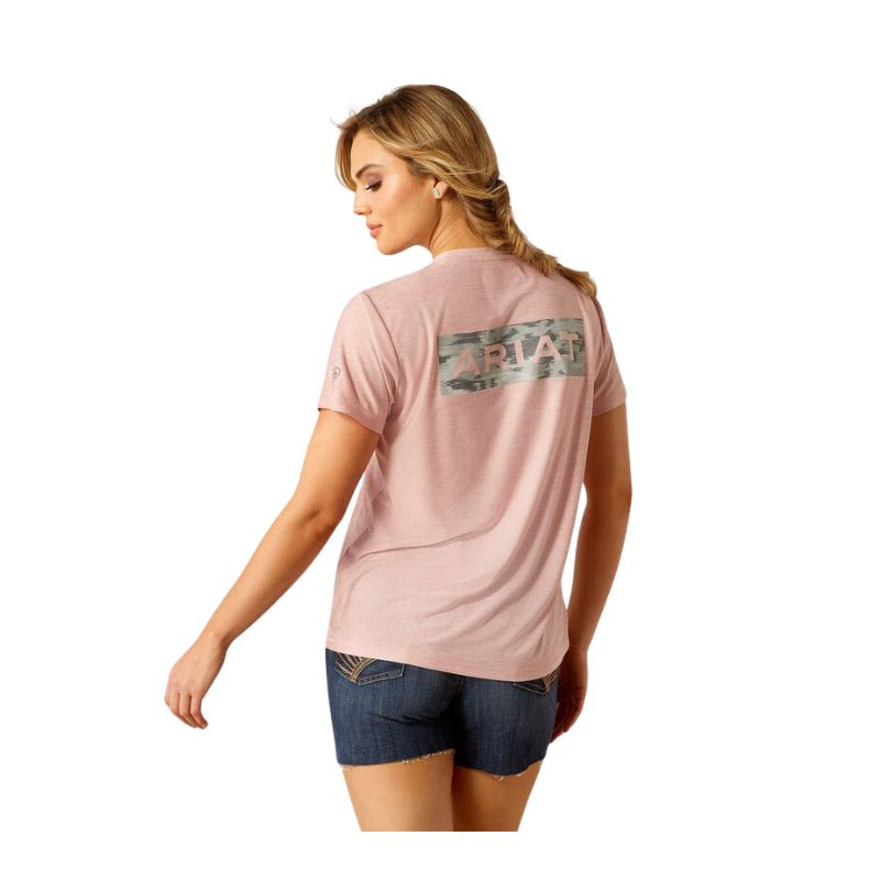 Ariat Women's Short Sleeve Lugna Black Logo Tee Shirt-