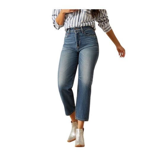 Ariat Women's High Rise Tomboy Relaxed Jazmine Straight Leg Jeans- Hesperia