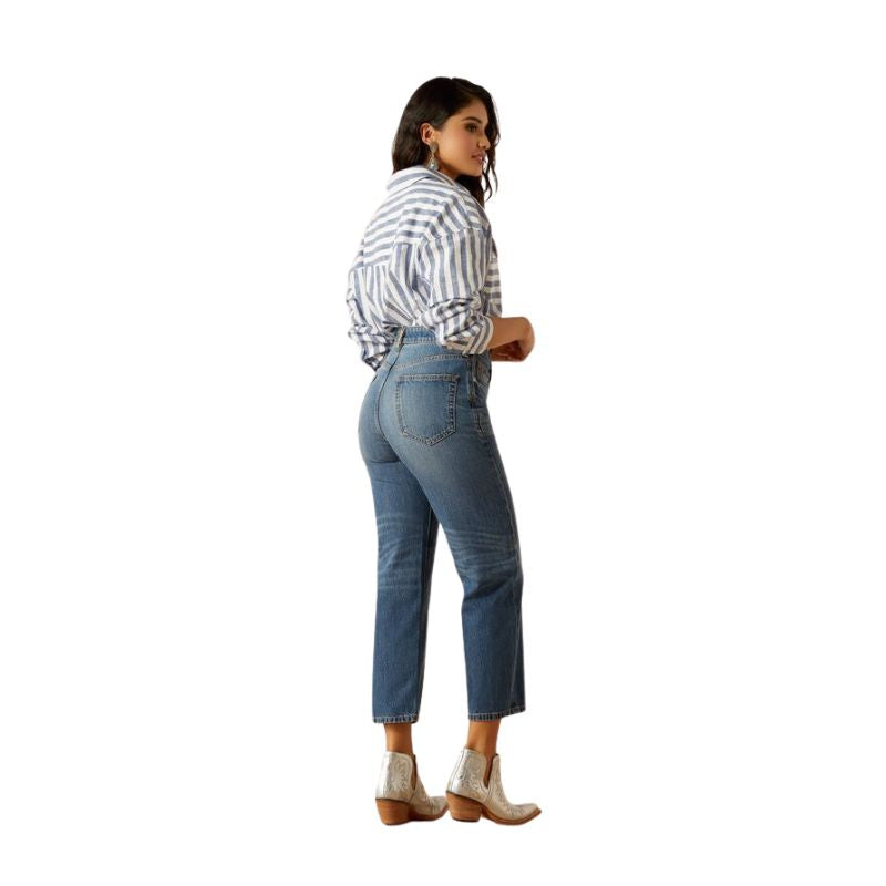 Ariat Women's High Rise Tomboy Relaxed Jazmine Straight Leg Jeans- Hesperia