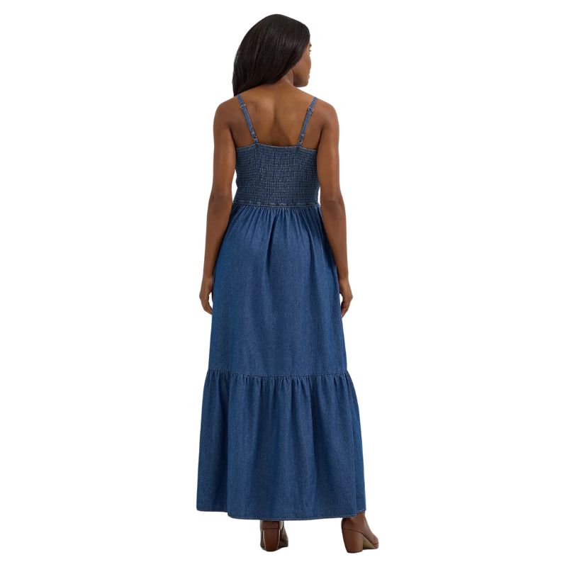 Wrangler Women's Retro Smocked Punch Dress- Denim