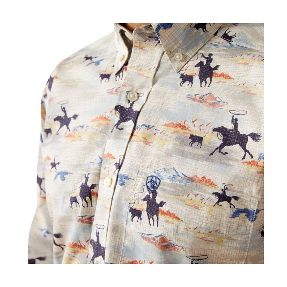 Ariat Men's Ryker Long Sleeve Shirt - Light Blue