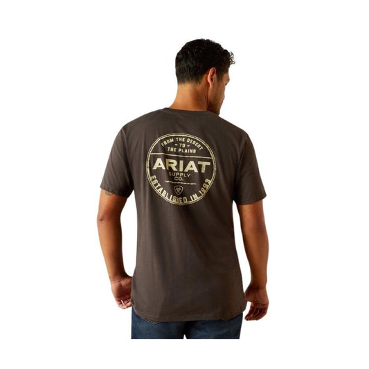 Ariat Men's Short Sleeve Explore Circle Tee Shirt- Vintage Black