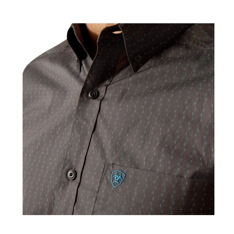 Ariat Men's Pompey Fitted Long Sleeve Shirt - Black