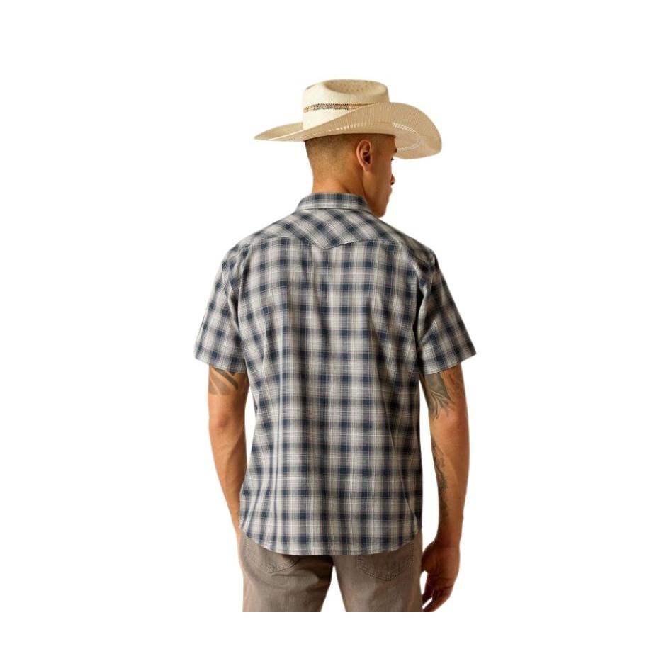 Ariat Men's Haven Retro Fit Snap Short Sleeve Shirt - Deep Pond