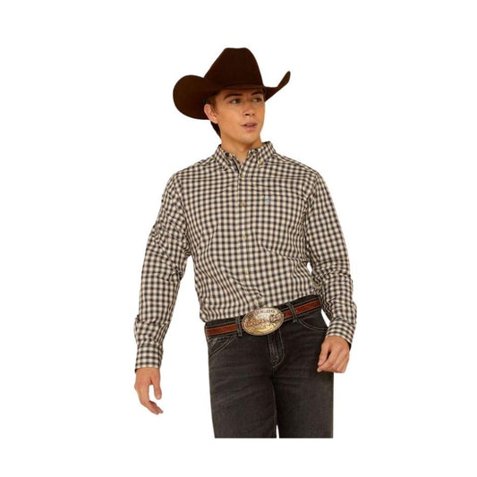 Ariat Men's Pro Series Thad Long Sleeve Fitted Shirt - Dark Blue