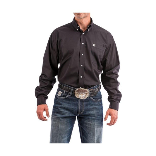 Cinch Men's Classic Fit Cotton Long Sleeve Shirt - Black