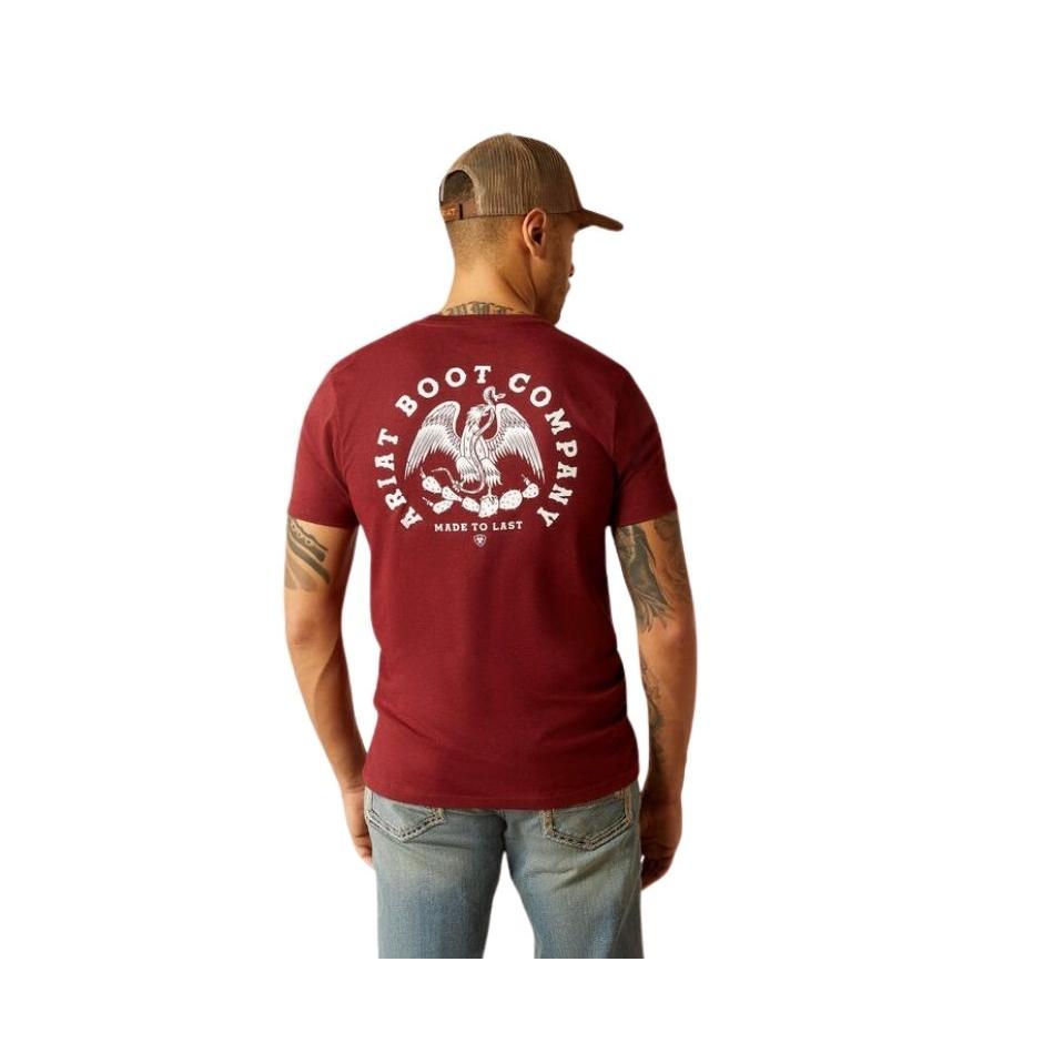 Ariat Men's Eagle & Snake T-Shirt - Crimson Black Heather
