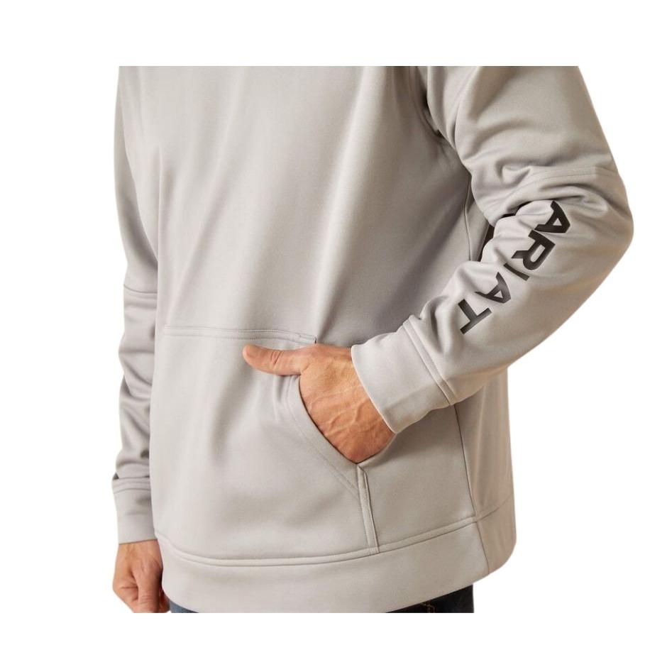Ariat Men's Tek Fleece 2.0 Camo Pocket Hoodie - Grey Heather