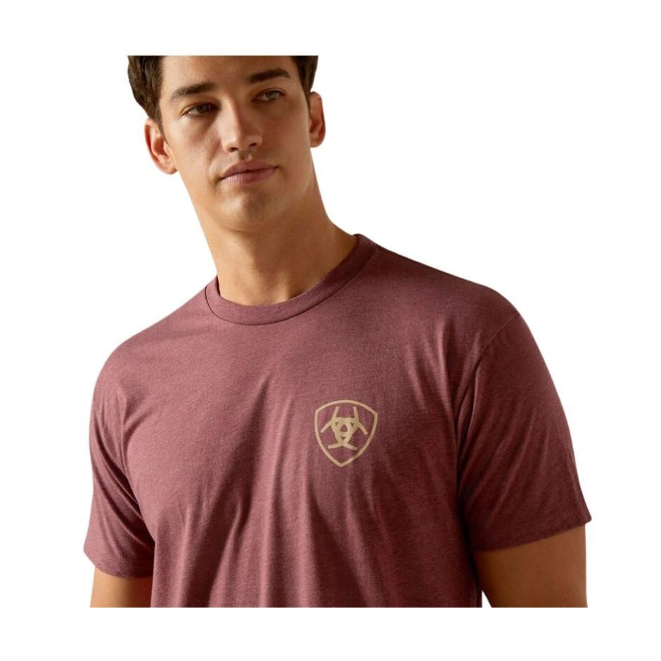 Ariat  Men's Serape Fill T-Shirt - Burgundy Heather