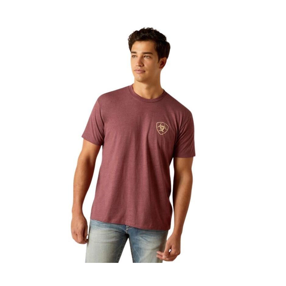 Ariat  Men's Serape Fill T-Shirt - Burgundy Heather