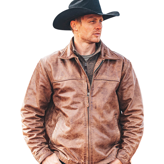 STS Men's Rifleman Leather Jacket - Chestnut