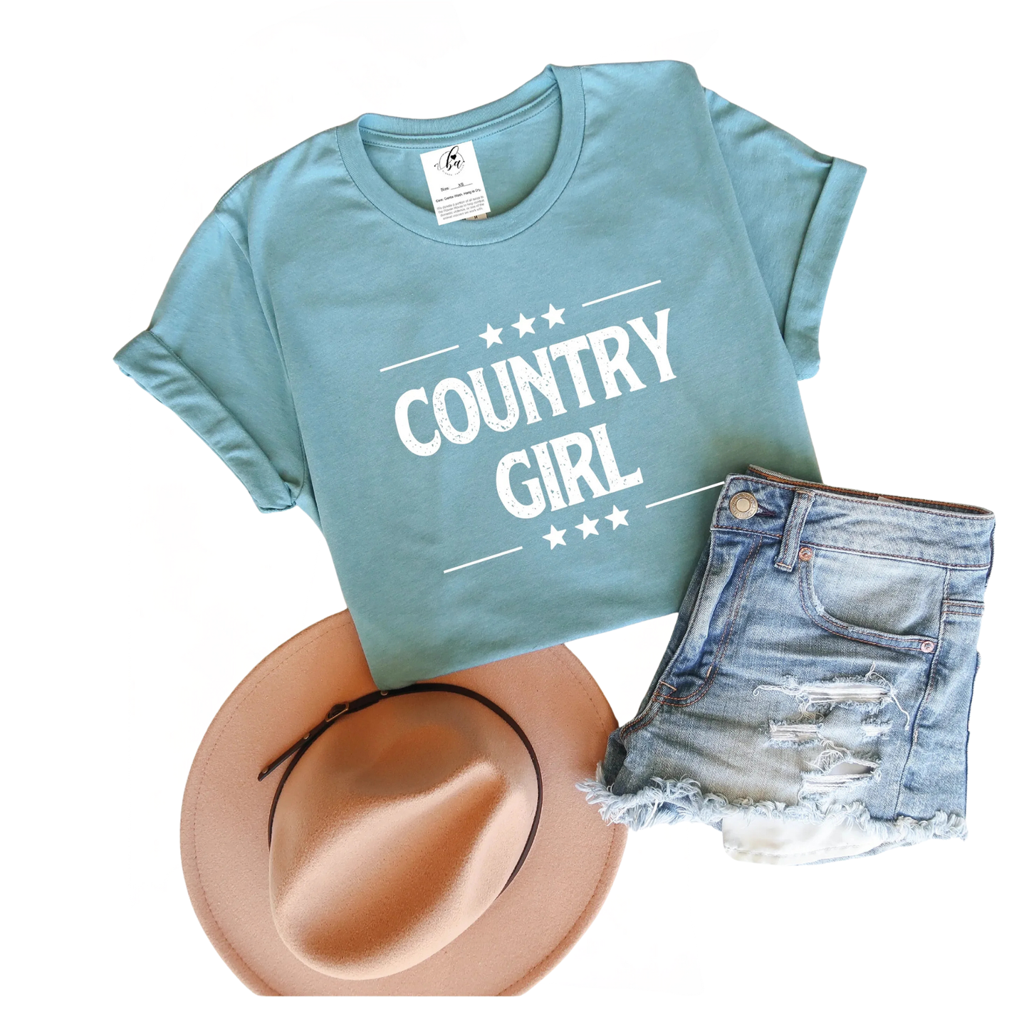 Blonde Ambition Women's Short Sleeve Country Girl Tee Shirt-Multiple Colours