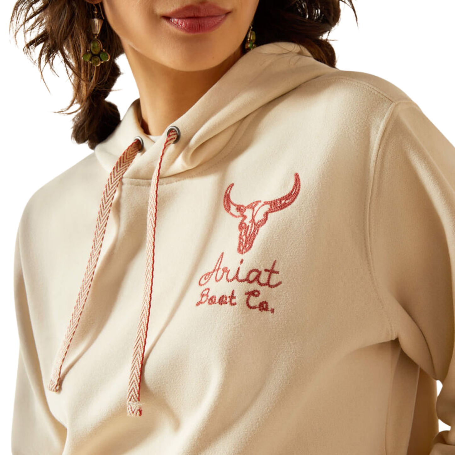 Ariat Women's Stitch Long Sleeve Hoodie - Oyster Grey