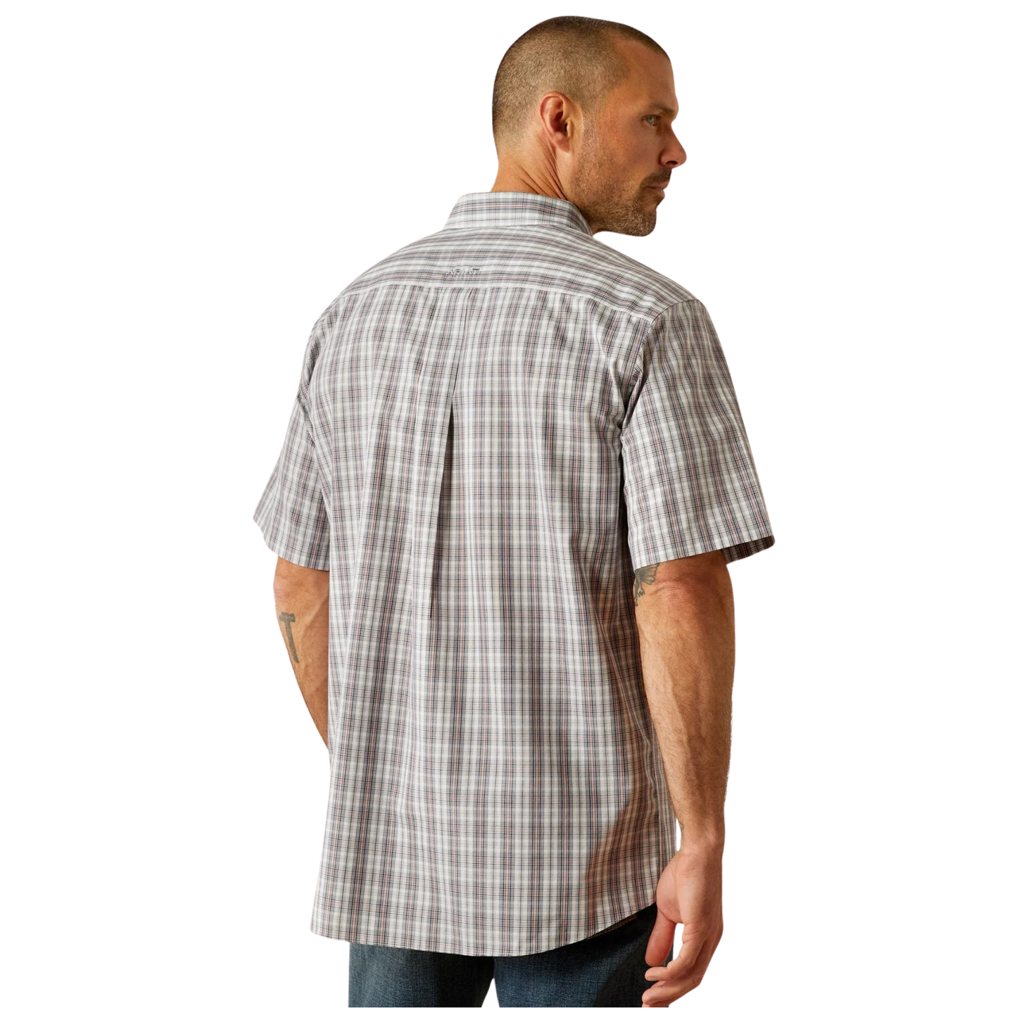 Ariat Men's Short Sleeve Wrinkle Free Onyx Classic Fit Shirt- Black