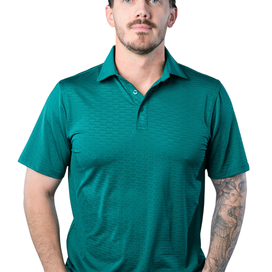 Ferrell Brand Short Sleeve Men's Laser Aventurine Polo