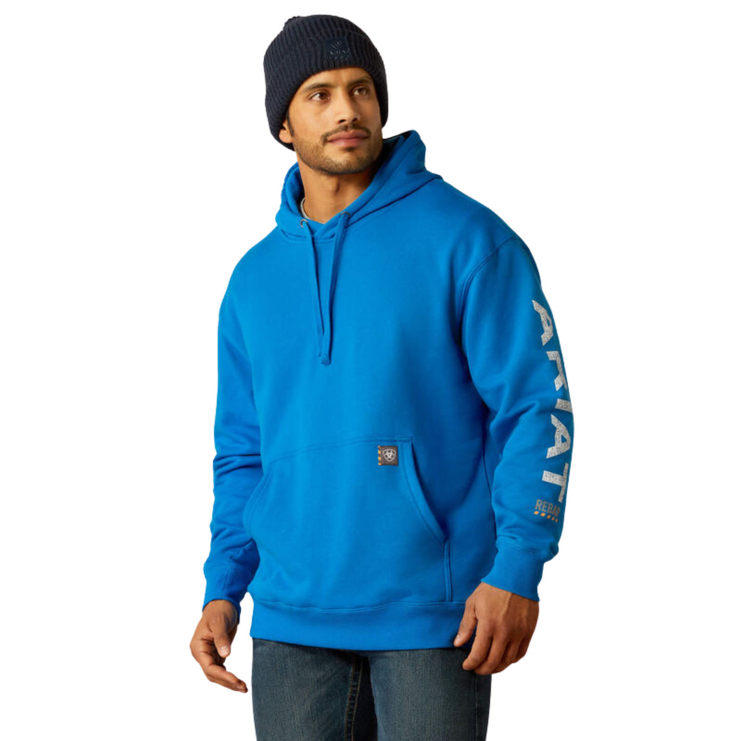 Ariat Men's Rebar Roughneck Pullover Hoodie - Imperial Blue