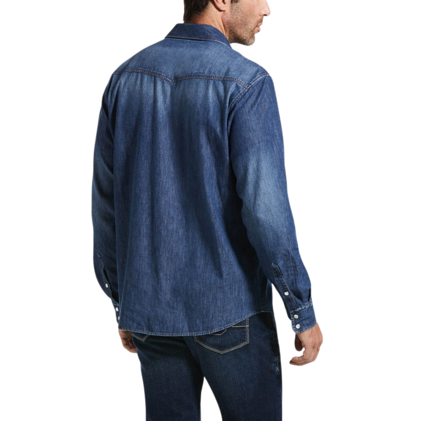 Ariat Men's Denim Retro Long Sleeve Shirt - Stone