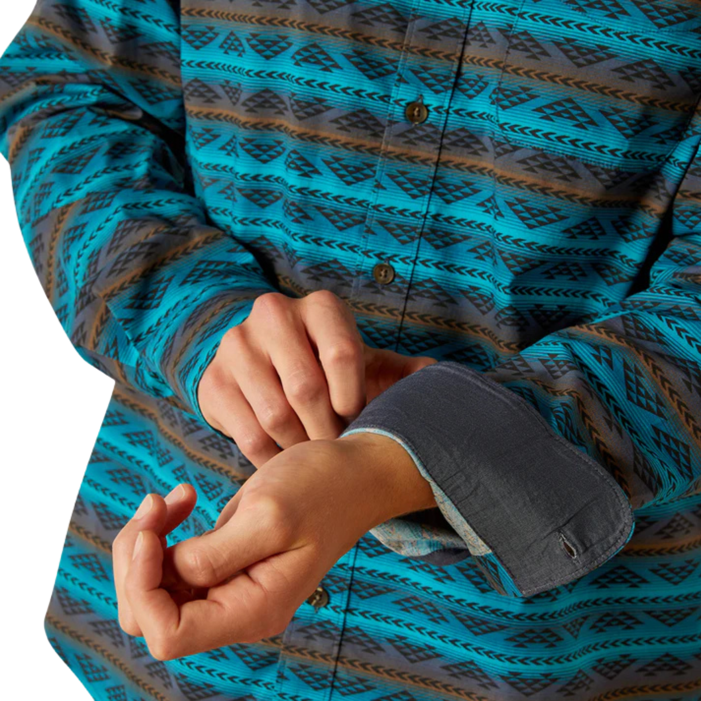 Ariat Men's Madison Modern Long Sleeve Shirt - Turquoise