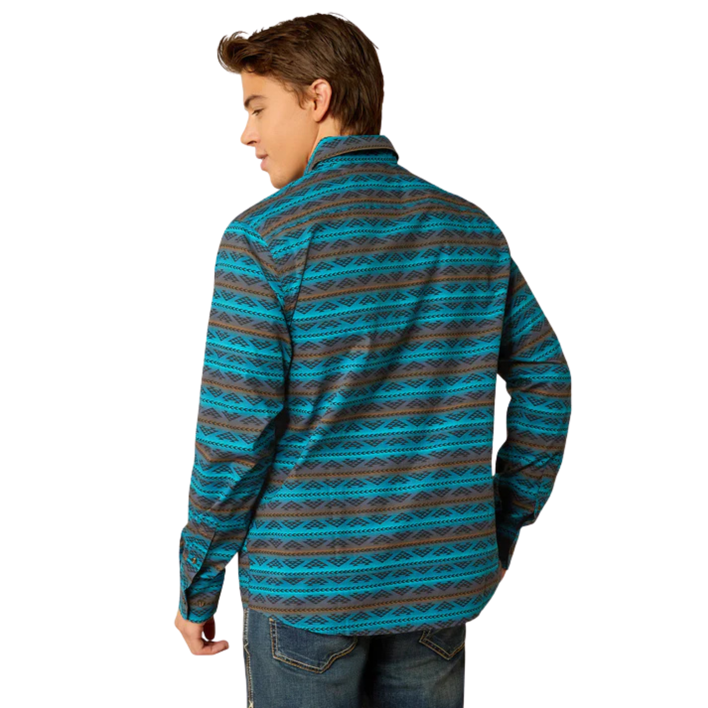 Ariat Men's Madison Modern Long Sleeve Shirt - Turquoise