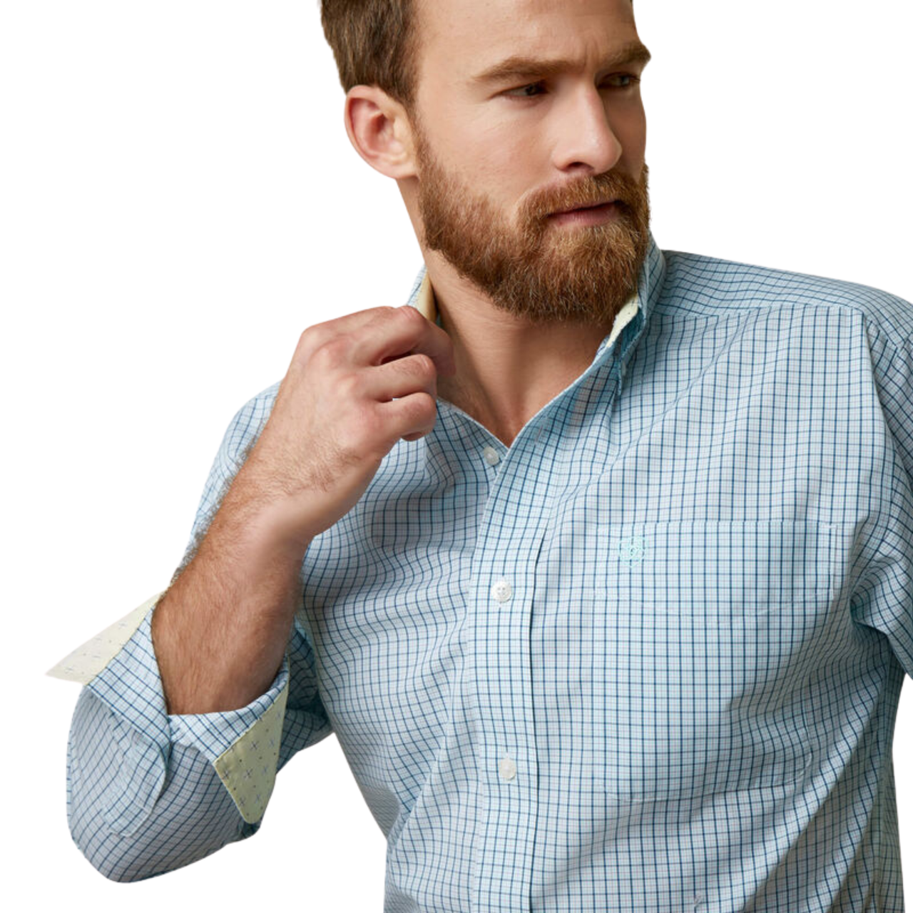 Ariat Men's Wrinkle Free Colten Classic Fit Shirt - Aqua