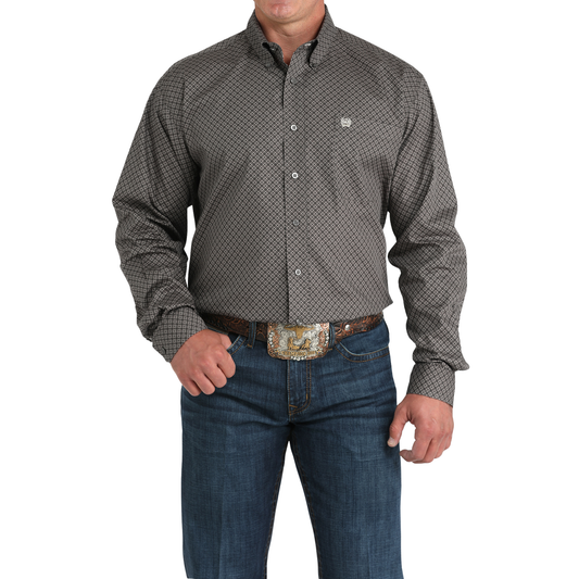 Cinch Men's Long Sleeve  Shirt- Grey