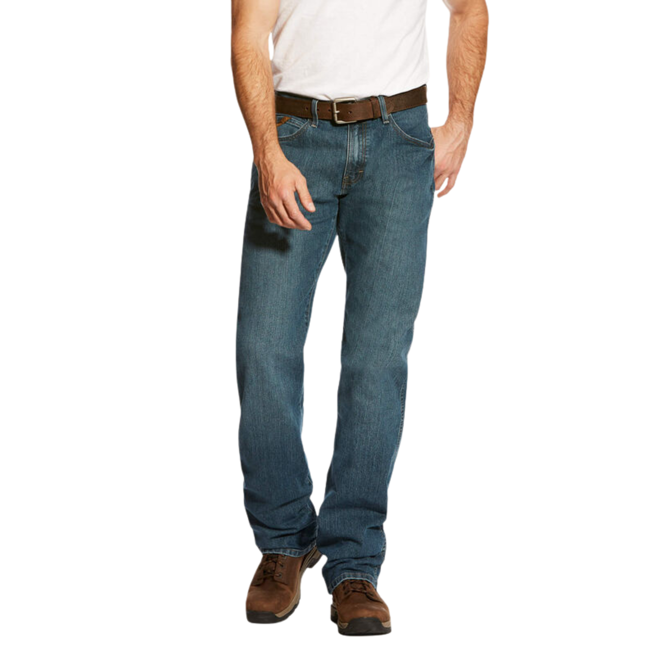 Ariat Men's Rebar M4 Relaxed DuraStretch Basic Bootcut Jeans - Carbine