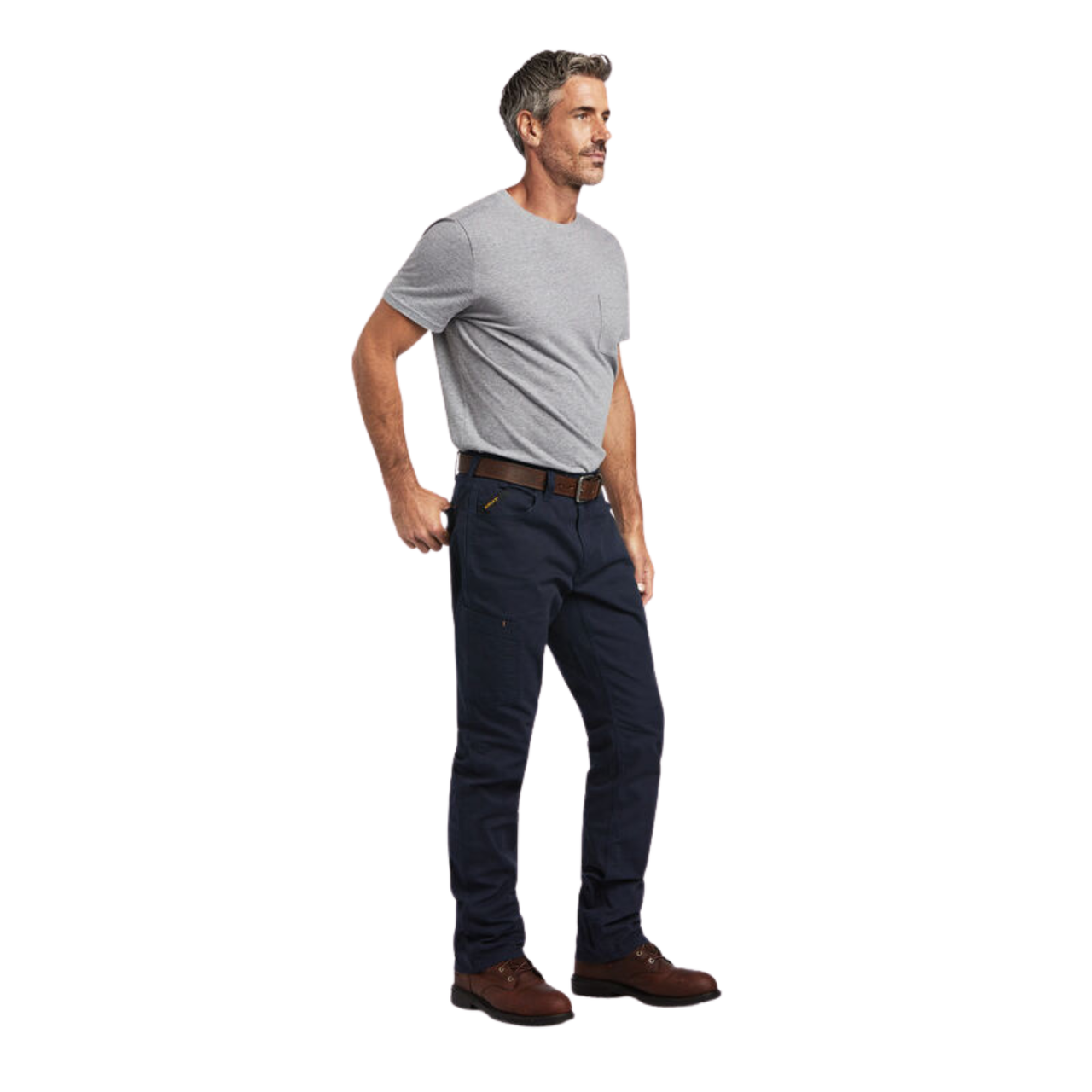 **Ariat Men's Rebar M4 DuraStretch Made Tough Stackable Straight Leg Pants - Navy