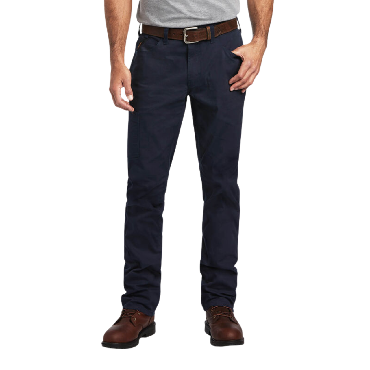 **Ariat Men's Rebar M4 DuraStretch Made Tough Stackable Straight Leg Pants - Navy