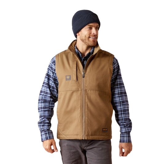 Ariat Men's Rebar DuraCanvas Vest  Field Khaki